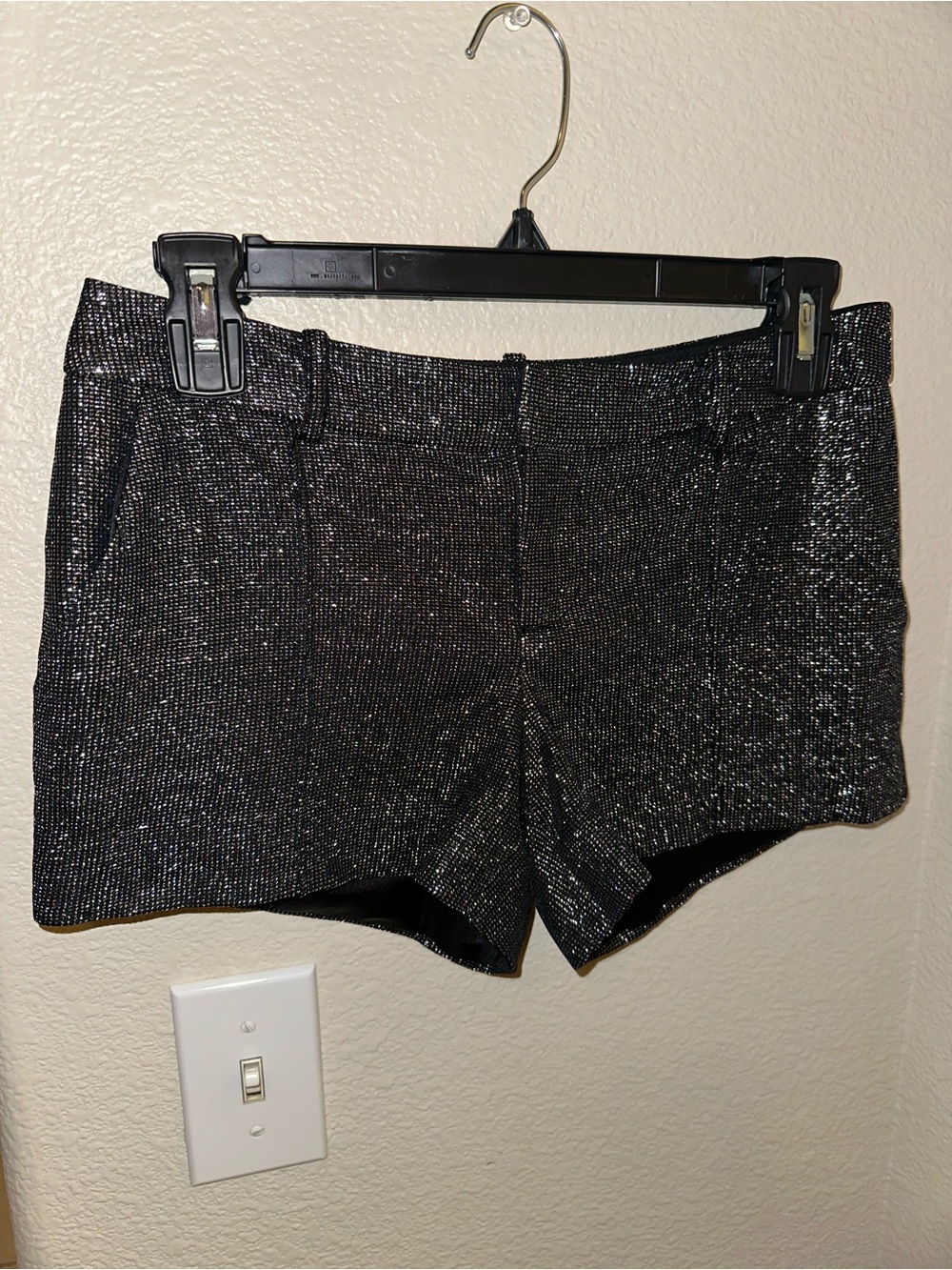 GUESS Black Metallic Sparkle Shorts